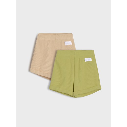 Sinsay - Szorty 2 pack - beżowy Sinsay 80 Sinsay