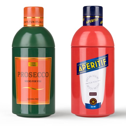 Zestaw 2x Skarpetki damskie SOXO Prosecco i Aperitif w butelce ze sklepu Sklep SOXO w kategorii Skarpetki damskie - zdjęcie 179602006