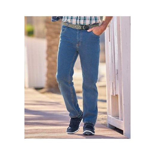 Niebieskie jeansy regular ze stretchem ze sklepu Atlas For Men w kategorii Jeansy męskie - zdjęcie 179602527