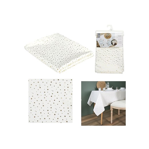 Rétro Chic Obrus w kolorze biało-złotym - 250 x 140 cm Rétro Chic onesize okazja Limango Polska