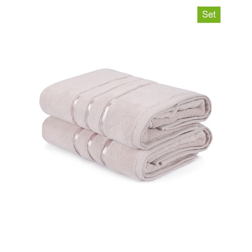 Colorful Cotton Ręczniki prysznicowe (2 szt.) "Dolce" w kolorze jasnoróżowym ze sklepu Limango Polska w kategorii Ręczniki - zdjęcie 179604016