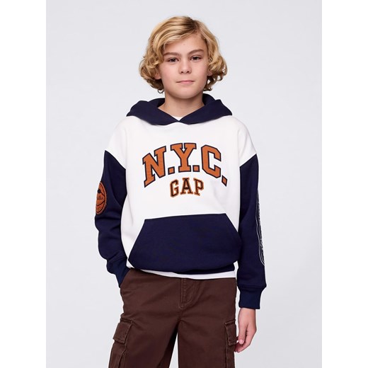 GAP Bluza w kolorze biało-granatowo-pomarańczowym ze sklepu Limango Polska w kategorii Bluzy chłopięce - zdjęcie 179604877