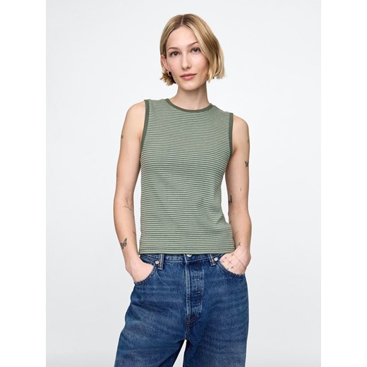 GAP Top w kolorze khaki ze sklepu Limango Polska w kategorii Bluzki damskie - zdjęcie 179605286