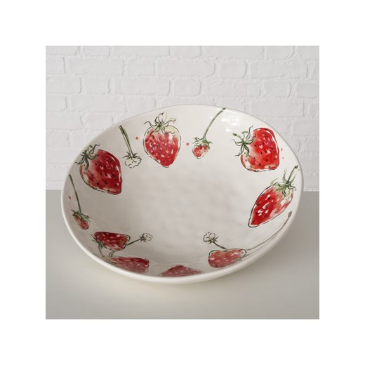Boltze Miska &quot;Strawberry&quot; w kolorze czerwono-białym na owoce - Ø 34 cm ze sklepu Limango Polska w kategorii Miski - zdjęcie 179605639