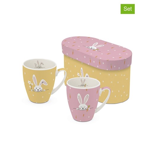 ppd Kubki jumbo (2 szt.) &quot;Hello &amp; Easter&quot; w kolorze jasnoróżowo-żółtym - 350 ml ze sklepu Limango Polska w kategorii Kubki - zdjęcie 179605749