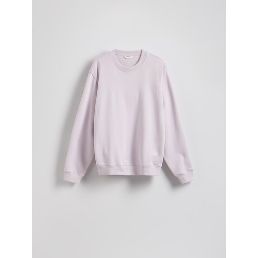 Reserved - Bawełniana bluza regular fit - lawendowy Reserved XL Reserved