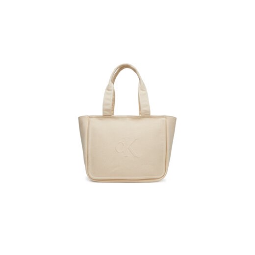 Shopper bag Calvin Klein na ramię mieszcząca a4