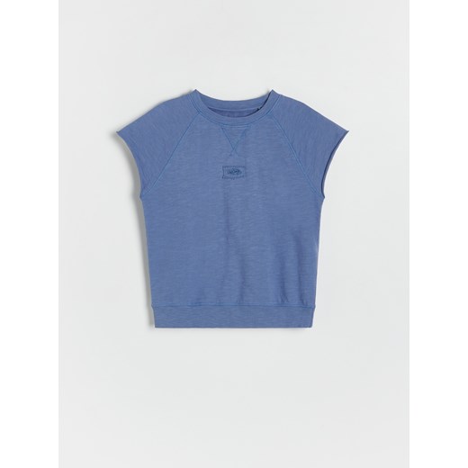 Reserved - Bawełniany t-shirt oversize - niebieski ze sklepu Reserved w kategorii T-shirty chłopięce - zdjęcie 179616979