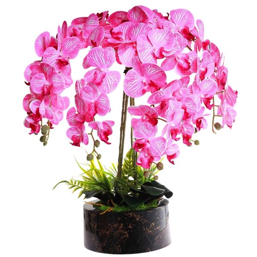Różowo biały storczyk orchidea Premium 6 pędów 65 cm K95 ze sklepu Pantofelek24.pl w kategorii Dekoracje - zdjęcie 179617035