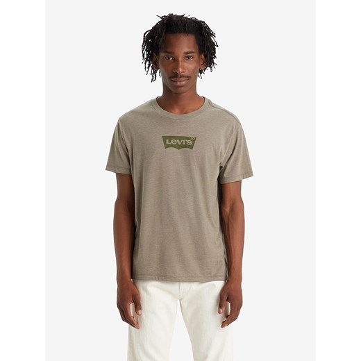T-shirt męski beżowy Levi's z krótkimi rękawami 