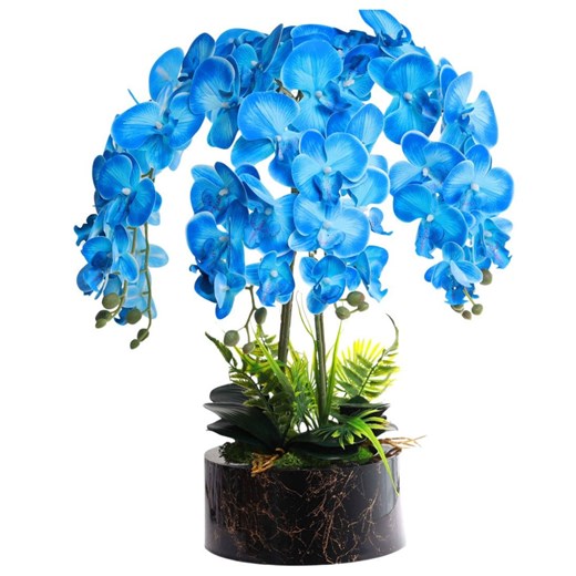 Niebieski storczyk orchidea Premium 6 pędów 65 cm K98 ze sklepu Pantofelek24.pl w kategorii Dekoracje - zdjęcie 179618327