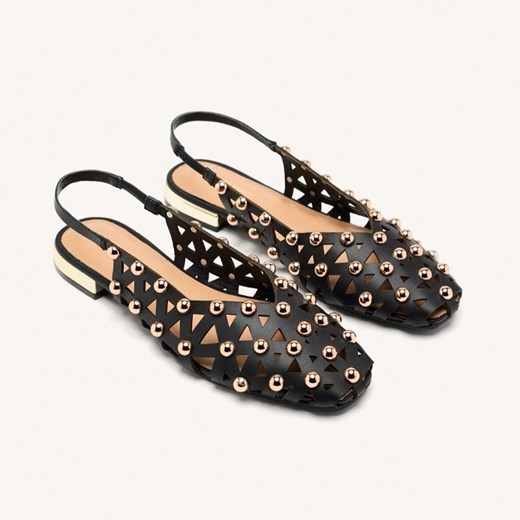 Czarne balerinki Gioseppo wiosenne bez zapięcia 