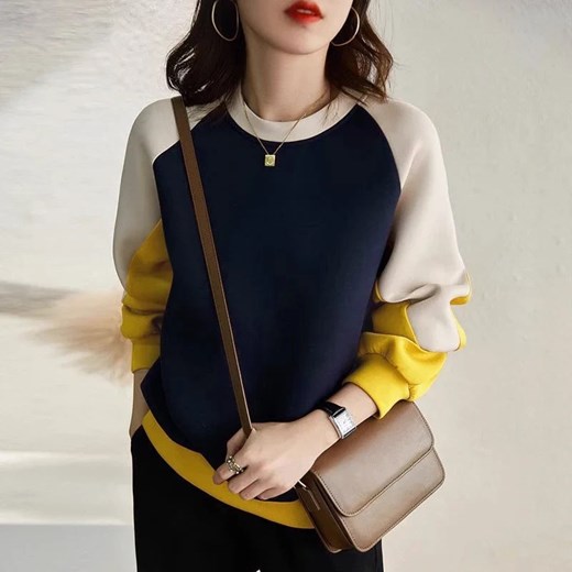 Bluza damska w stylu oversize - Żółty S ze sklepu Intimica.pl w kategorii Bluzy damskie - zdjęcie 179618785