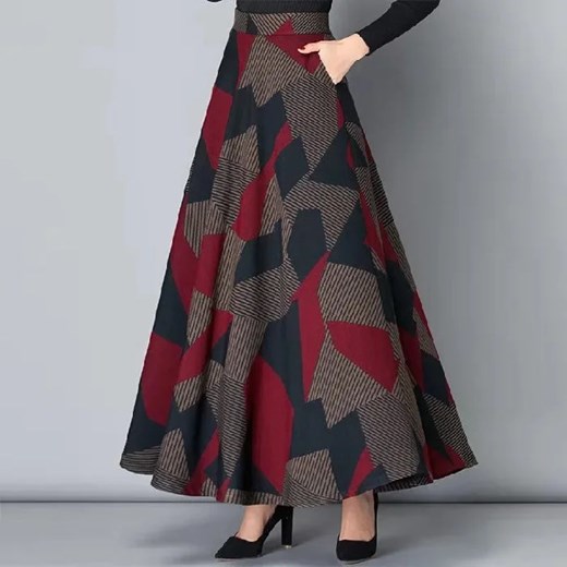 Elegancka spódnica maxi we wzory - M ze sklepu Intimica.pl w kategorii Spódnice - zdjęcie 179620926