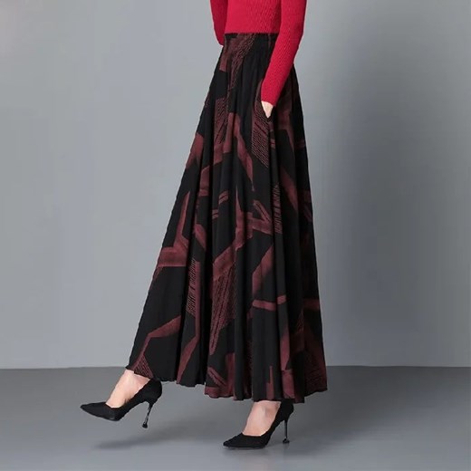 Elegancka spódnica maxi we wzory - M ze sklepu Intimica.pl w kategorii Spódnice - zdjęcie 179620928
