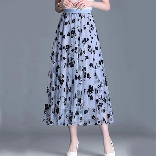 Elegancka spódnica midi - Niebieski S ze sklepu Intimica.pl w kategorii Spódnice - zdjęcie 179620948
