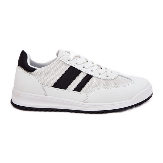 Evento Sneakersy Damskie Z Eko Zamszu Białe ze sklepu ButyModne.pl w kategorii Buty sportowe damskie - zdjęcie 179628017