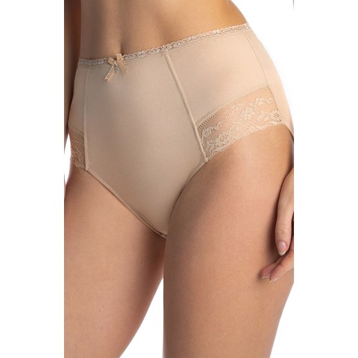2-pack figi damskie z wysokim stanem L-4000MD-06, Kolor beżowy, Rozmiar M, LAMA ze sklepu Primodo w kategorii Majtki damskie - zdjęcie 179629235