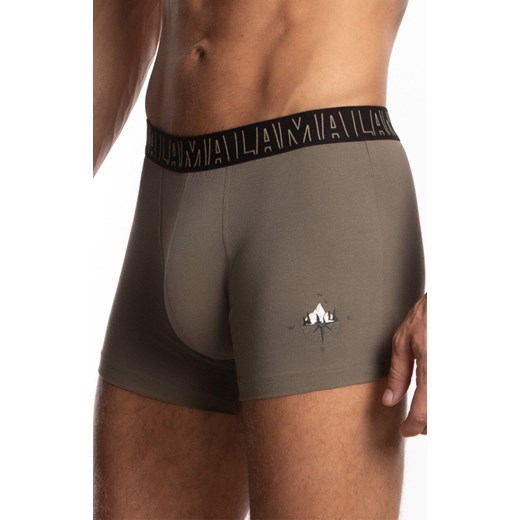 2-pack bokserki męskie M-1058SZG, Kolor czarny-khaki, Rozmiar L, LAMA ze sklepu Primodo w kategorii Majtki męskie - zdjęcie 179629245