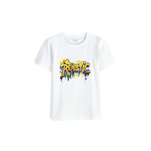 GATE Bawełniana koszulka z nadrukiem 8Y ze sklepu gateshop w kategorii T-shirty chłopięce - zdjęcie 179631237