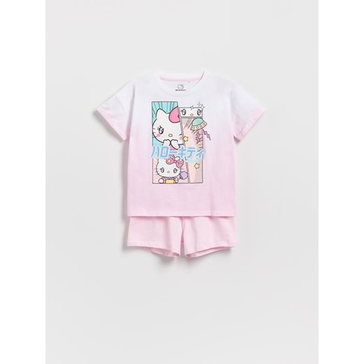 Reserved - Dwuczęściowa piżama Hello Kitty - pastelowy róż ze sklepu Reserved w kategorii Piżamy dziecięce - zdjęcie 179631678
