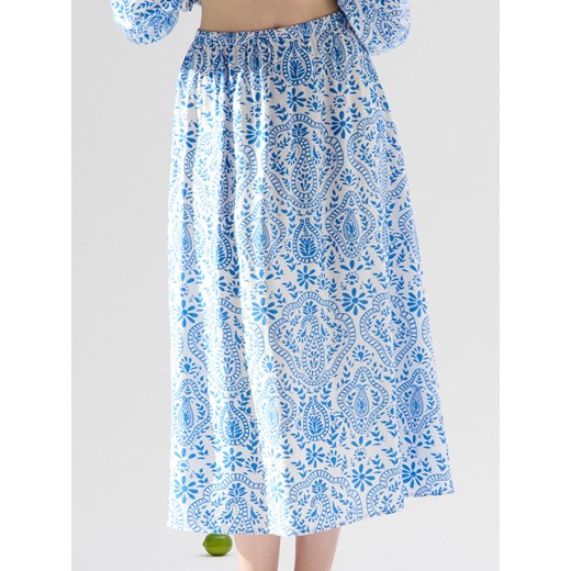 Spódnica Sinsay casualowa midi z wiskozy 