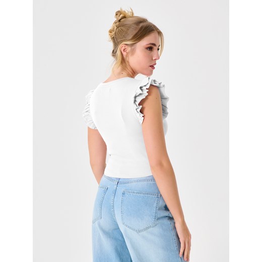 Bluzka damska biała Sinsay casual bawełniana 