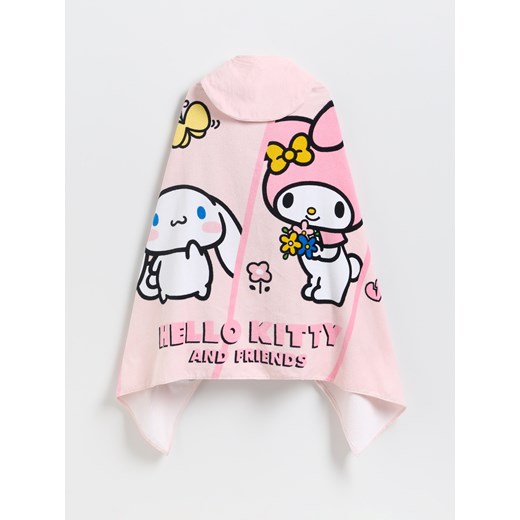 Reserved - Ręcznik plażowy z kapturem Hello Kitty and Friends - różowy Reserved ONE SIZE Reserved