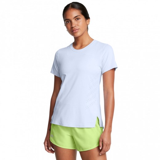 Damska koszulka do biegania Under Armour UA Launch Elite Shortsleeve - niebieska ze sklepu Sportstylestory.com w kategorii Bluzki damskie - zdjęcie 179632926