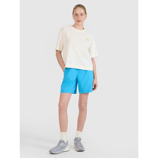 Damskie spodenki plażowe 4F 4FWSS25UBDSF131 - niebieskie ze sklepu Sportstylestory.com w kategorii Szorty - zdjęcie 179633045