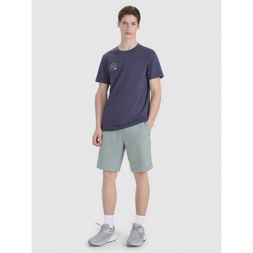 Męskie spodenki casual 4F 4FRSS25TSHOM746 - zielone ze sklepu Sportstylestory.com w kategorii Spodenki męskie - zdjęcie 179633117