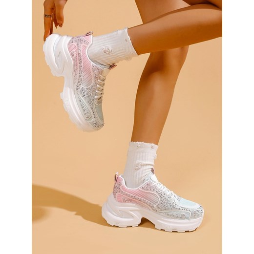 Buty sportowe damskie Royalfashion.pl sznurowane płaskie na wiosnę