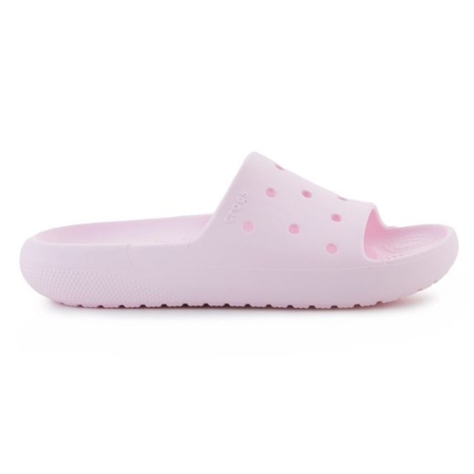 Klapki Crocs classic slide v2 209401-6ZW różowe ze sklepu ButyModne.pl w kategorii Klapki damskie - zdjęcie 179636175