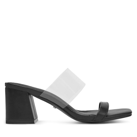 Klapki damskie DeeZee letnie na obcasie bez zapięcia 