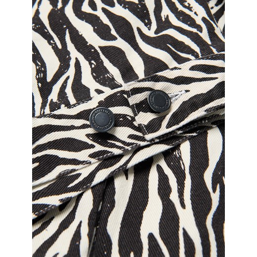 Reserved - Jeansowa kurtka ze zwierzęcym wzorem - wielobarwny Reserved XS Reserved