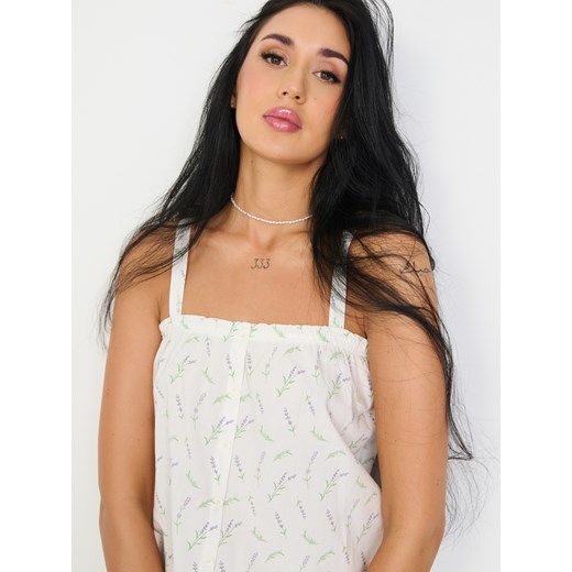 Sinsay - Piżama dwuczęściowa na ramiączkach - biały Sinsay L Sinsay