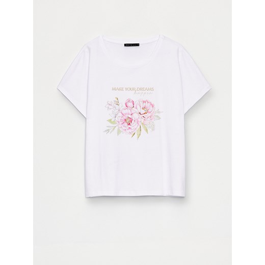 Mohito - T-shirt z nadrukiem - biały Mohito S Mohito
