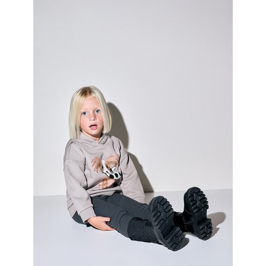 Reserved - Prążkowane legginsy - ciemnoszary Reserved 86 (12-18 m.) wyprzedaż Reserved