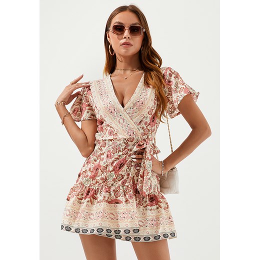 Sukienka boho z motylkowymi rękawami ze sklepu Jacinshop w kategorii Sukienki - zdjęcie 179645925