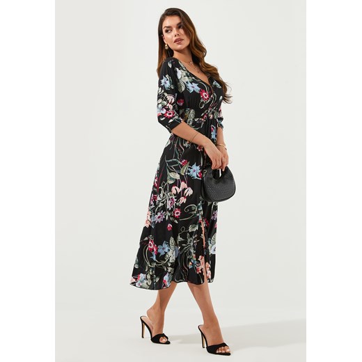 Sukienka z krótkim rękawem i dekoltem V-neck ze sklepu Jacinshop w kategorii Sukienki - zdjęcie 179646577