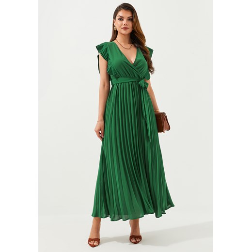 Sukienka na szerokich ramiączkach z dekoltem V-neck ze sklepu Jacinshop w kategorii Sukienki - zdjęcie 179646899