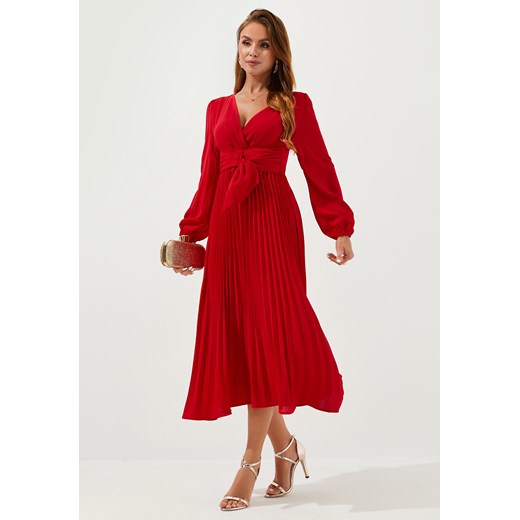 Sukienka z długim rękawem elegancka rozkloszowana ze sklepu Jacinshop w kategorii Sukienki - zdjęcie 179646966