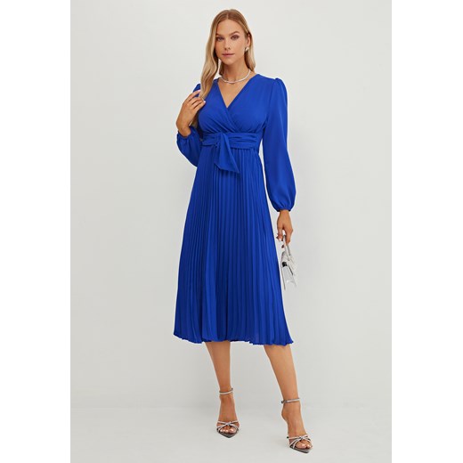 Sukienka z długim rękawem elegancka rozkloszowana ze sklepu Jacinshop w kategorii Sukienki - zdjęcie 179646988