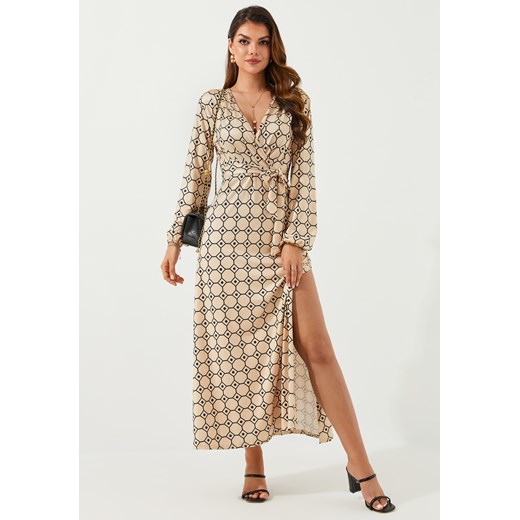 Sukienka maxi elegancka z długim rękawem ze sklepu Jacinshop w kategorii Sukienki - zdjęcie 179646998