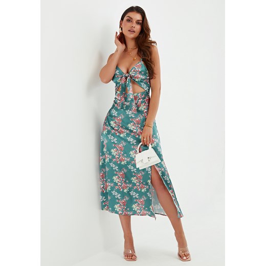 Sukienka maxi w kwiaty na ramiączkach ze sklepu Jacinshop w kategorii Sukienki - zdjęcie 179648459