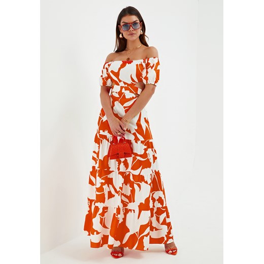 Sukienka maxi we wzory hiszpanka ze sklepu Jacinshop w kategorii Sukienki - zdjęcie 179648638