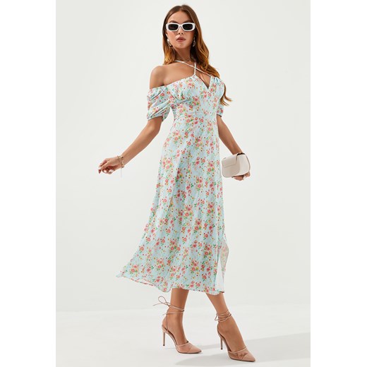 Sukienka maxi romantyczna z krótkim rękawem ze sklepu Jacinshop w kategorii Sukienki - zdjęcie 179649928