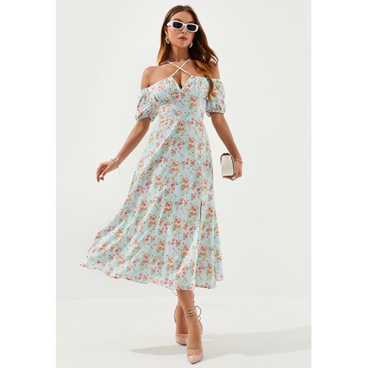 Sukienka maxi romantyczna z krótkim rękawem ze sklepu Jacinshop w kategorii Sukienki - zdjęcie 179649948