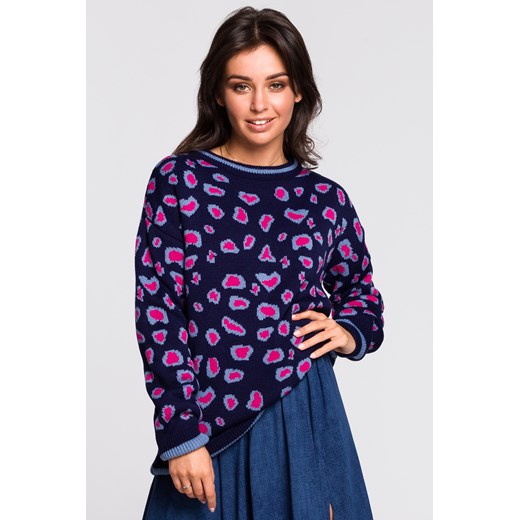 Sweter w lamparcie cętki - model 1 ze sklepu Cudmoda w kategorii Swetry damskie - zdjęcie 179652638