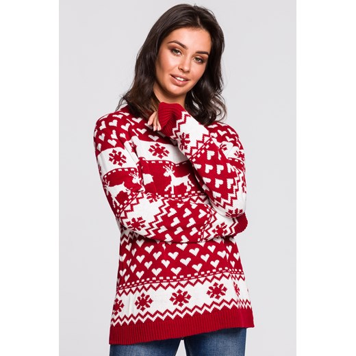 Sweter z motywem świątecznym - model 1 ze sklepu Cudmoda w kategorii Swetry damskie - zdjęcie 179653435